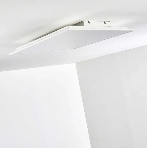 Plafonnier Antria Led Blanc, 1 Lumiere, Telecommandes, Changeur De Couleurs