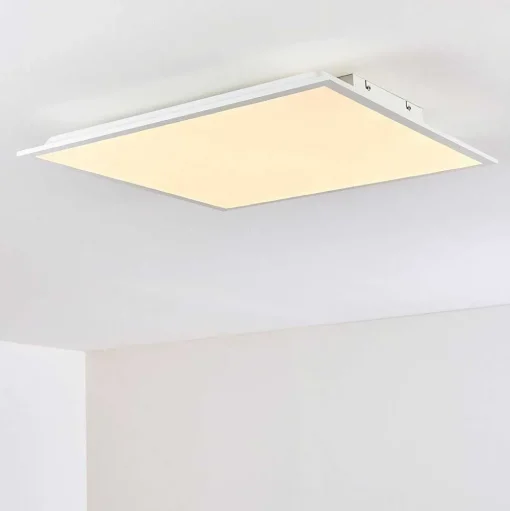 Plafonnier Antria Led Blanc, 1 Lumiere, Telecommandes, Changeur De Couleurs