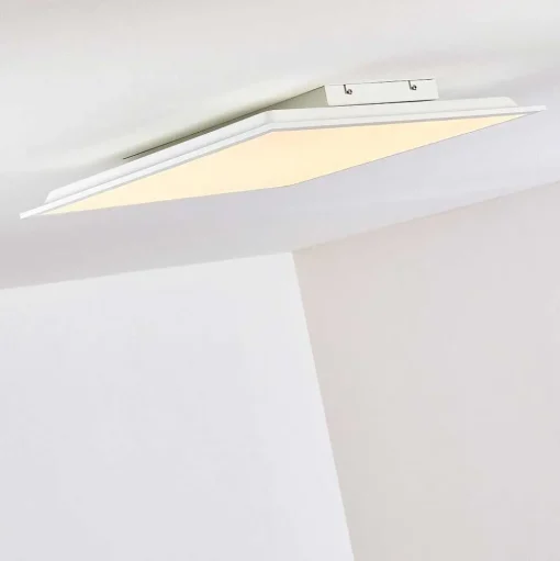 Plafonnier Antria Led Blanc, 1 Lumiere, Telecommandes, Changeur De Couleurs