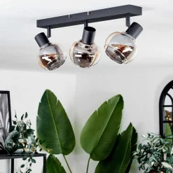 Plafonnier Cevio Noir, 3 Lumieres