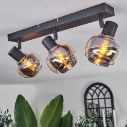 Plafonnier Cevio Noir, 3 Lumieres