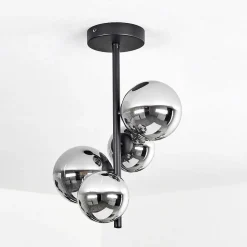 Plafonnier Chehalis Noir, 4 Lumieres