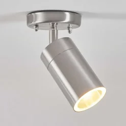 Plafonnier Exterieur Bessiebelle Acier Inoxydable, Blanc, 1 Lumiere