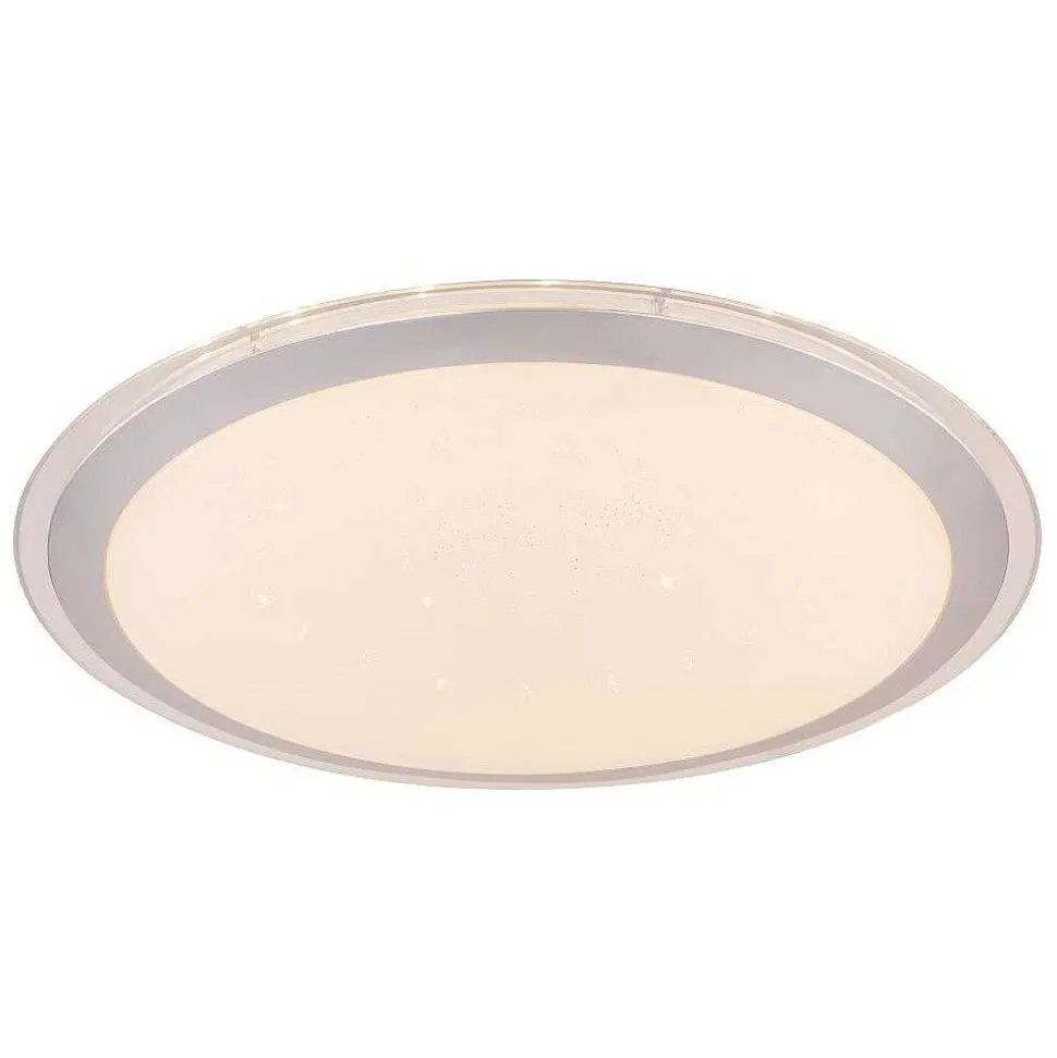 Plafonnier Globo Carry Led Blanc, 1 Lumiere, Telecommandes, Changeur De Couleurs