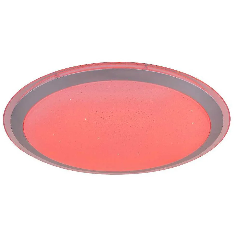 Plafonnier Globo Carry Led Blanc, 1 Lumiere, Telecommandes, Changeur De Couleurs