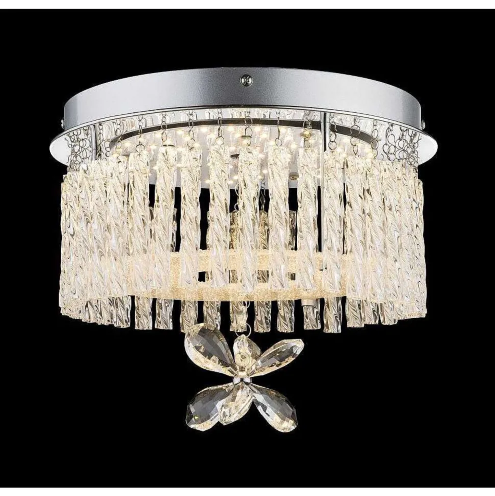 Plafonnier Globo Led Chrome, 1 Lumiere