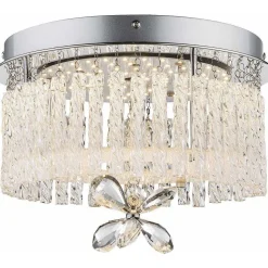 Plafonnier Globo Led Chrome, 1 Lumiere