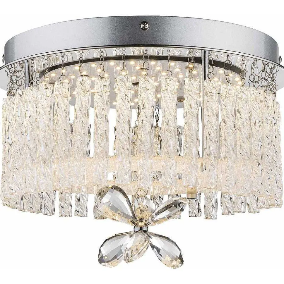 Plafonnier Globo Led Chrome, 1 Lumiere