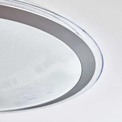 Plafonnier Gorgonta Led Blanc, 2 Lumieres, Telecommandes, Changeur De Couleurs