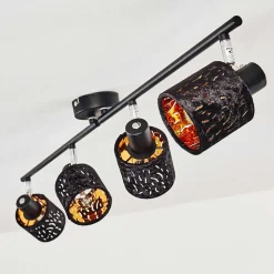 Plafonnier Liared Noir, 4 Lumieres