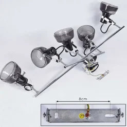 Plafonnier Lulea Chrome, 5 Lumieres