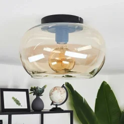 Plafonnier Molloy Ambre, 1 Lumiere