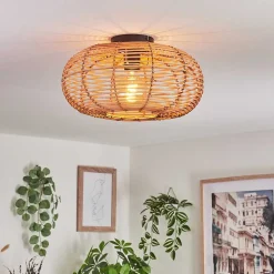 Plafonnier Mulstrand Ecru, Noir, 1 Lumiere