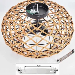 Plafonnier Mulstrand Ecru, Noir, 3 Lumieres