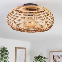 Plafonnier Mulstrand Ecru, Noir, 1 Lumiere