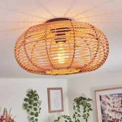 Plafonnier Mulstrand Ecru, Noir, 1 Lumiere