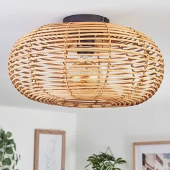 Plafonnier Mulstrand Ecru, Noir, 1 Lumiere