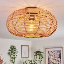 Plafonnier Mulstrand Ecru, Noir, 1 Lumiere