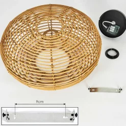 Plafonnier Mulstrand Ecru, Noir, 1 Lumiere