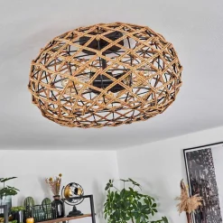 Plafonnier Mulstrand Ecru, Noir, 3 Lumieres