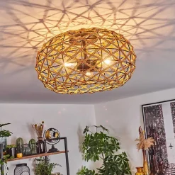 Plafonnier Mulstrand Ecru, Noir, 3 Lumieres