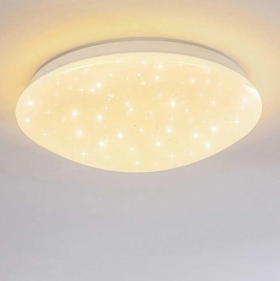 Plafonnier Norton Star Led Blanc, 1 Lumiere, Telecommandes, Changeur De Couleurs