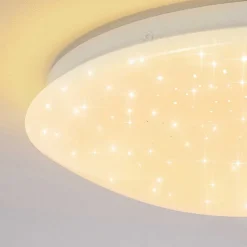 Plafonnier Norton Star Led Blanc, 1 Lumiere, Telecommandes, Changeur De Couleurs