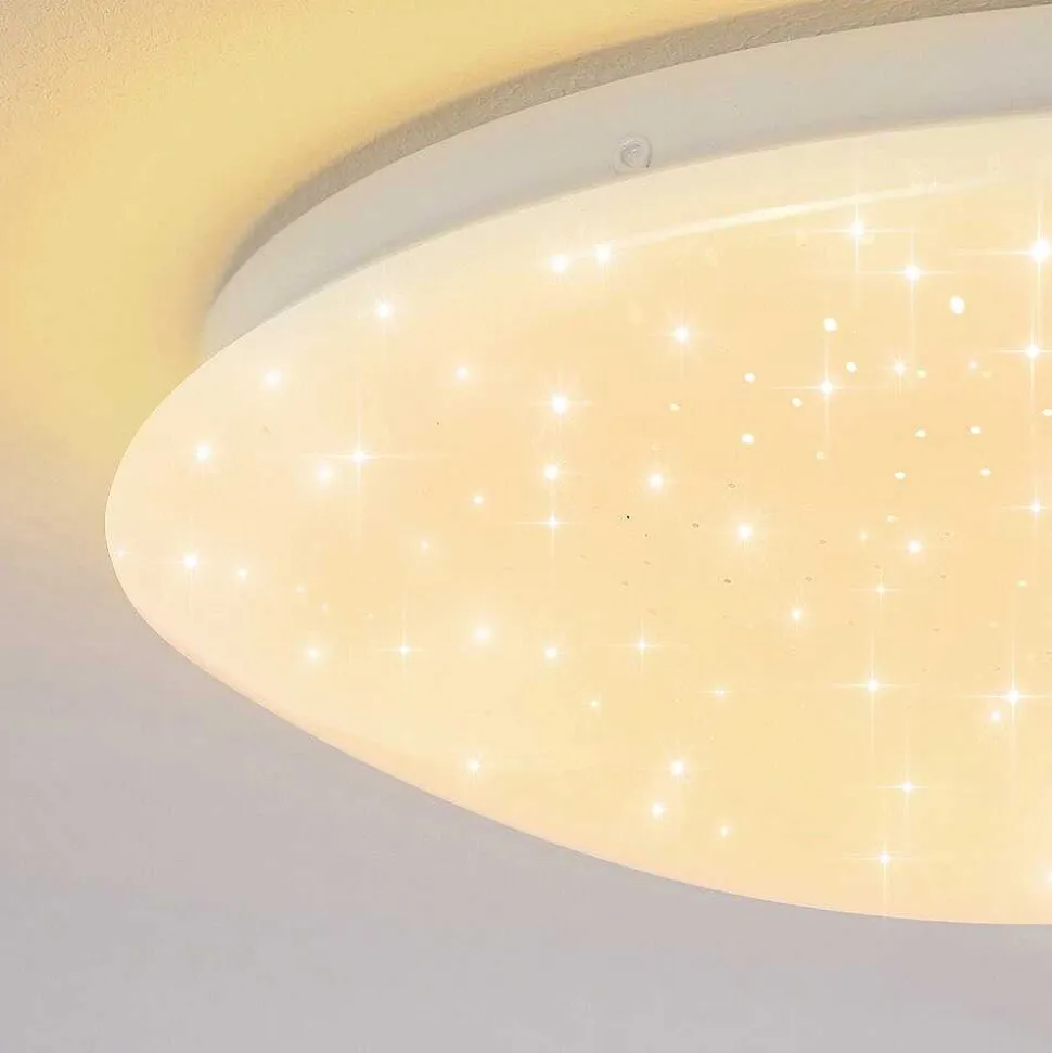 Plafonnier Norton Star Led Blanc, 1 Lumiere, Telecommandes, Changeur De Couleurs