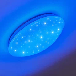 Plafonnier Norton Star Led Blanc, 1 Lumiere, Telecommandes, Changeur De Couleurs