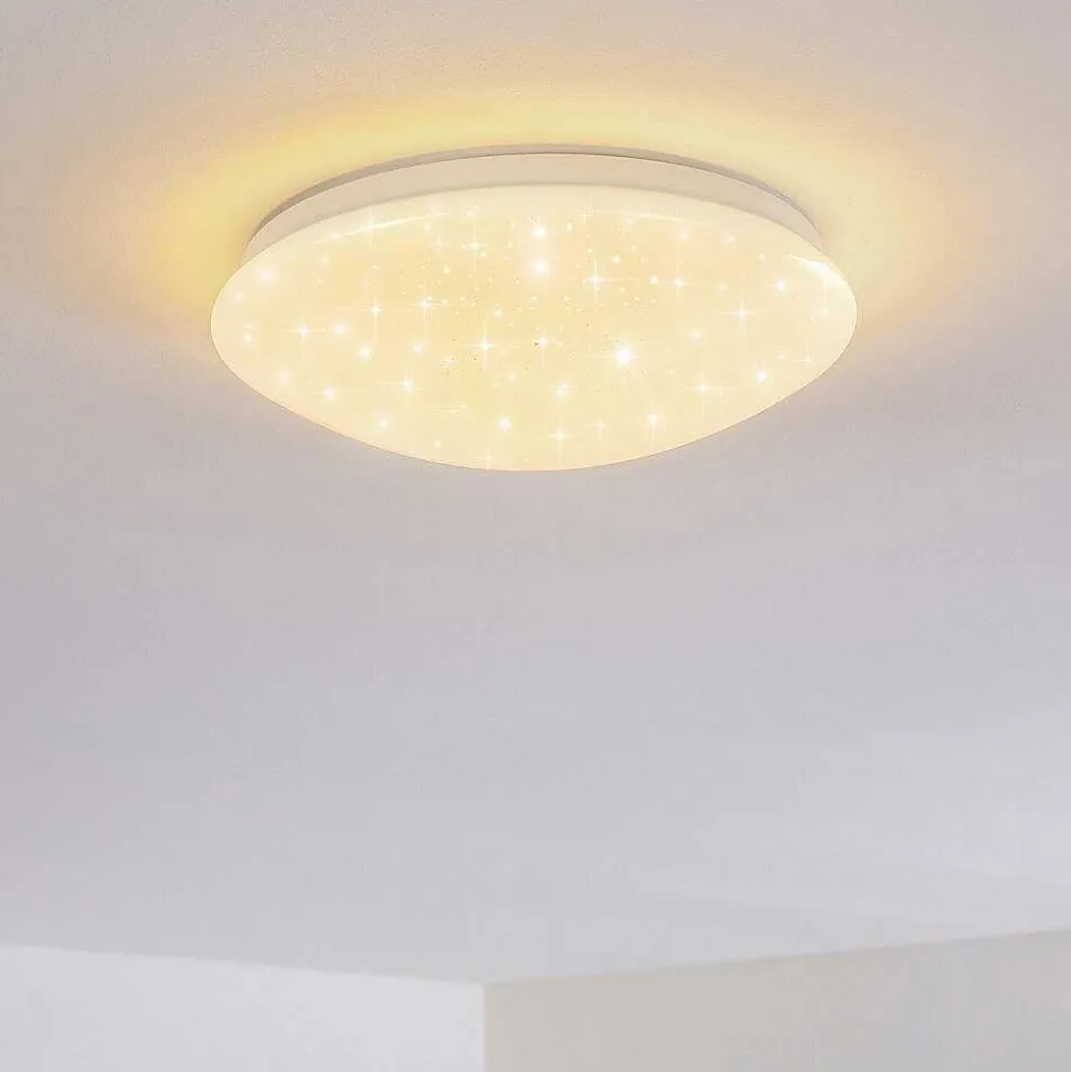 Plafonnier Norton Star Led Blanc, 1 Lumiere, Telecommandes, Changeur De Couleurs