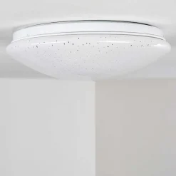 Plafonnier Norton Star Led Blanc, 1 Lumiere, Telecommandes, Changeur De Couleurs