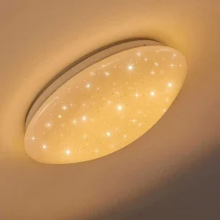 Plafonnier Norton Star Led Blanc, 1 Lumiere, Telecommandes, Changeur De Couleurs