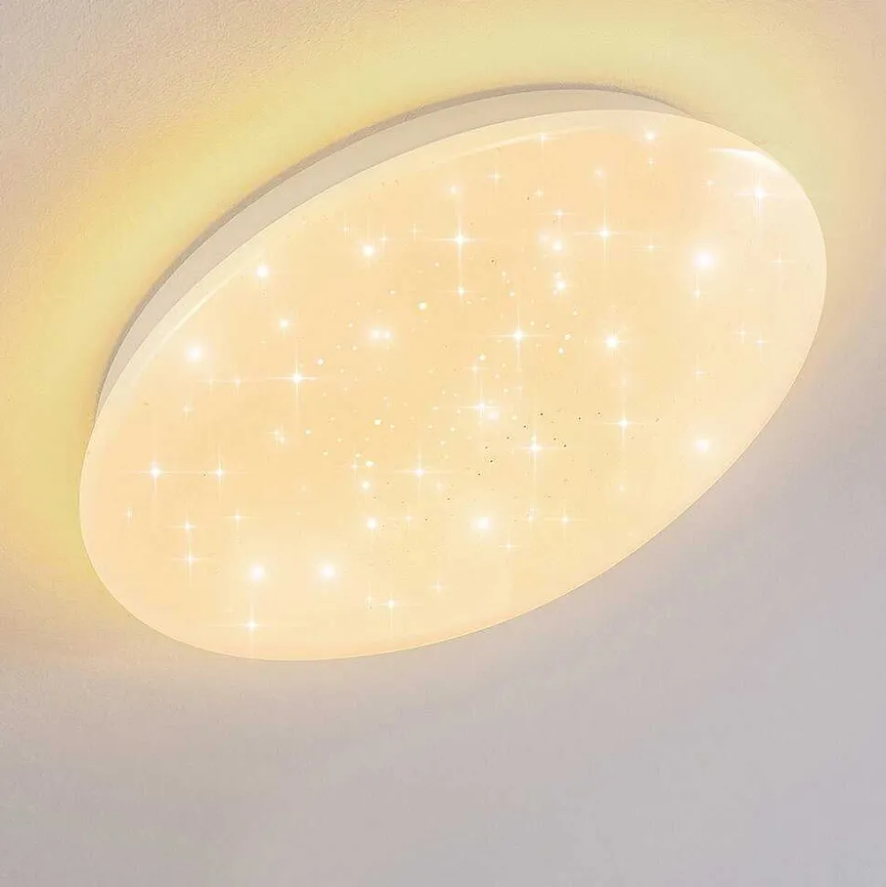 Plafonnier Norton Star Led Blanc, 1 Lumiere, Telecommandes, Changeur De Couleurs