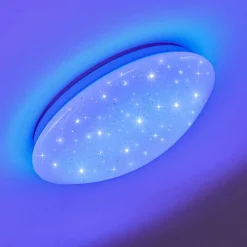 Plafonnier Norton Star Led Blanc, 1 Lumiere, Telecommandes, Changeur De Couleurs