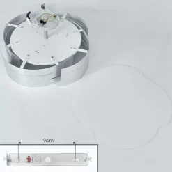 Plafonnier Novara Argente, 3 Lumieres