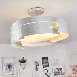 Plafonnier Novara Argente, 3 Lumieres