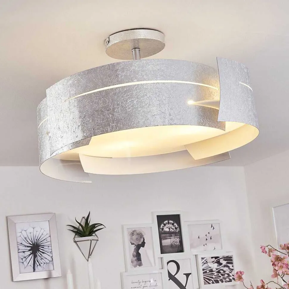 Plafonnier Novara Argente, 3 Lumieres