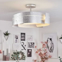 Plafonnier Novara Argente, 3 Lumieres