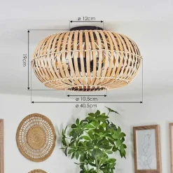 Plafonnier Oravi Noir, 3 Lumieres