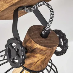 Plafonnier Orny Bois Fonce, Noir, 3 Lumieres