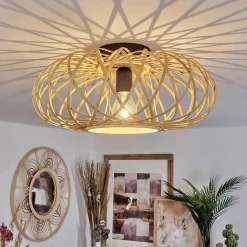 Plafonnier Pabu Ecru, 1 Lumiere