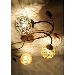 Plafonnier Paul Neuhaus Greta Rouille, 4 Lumieres