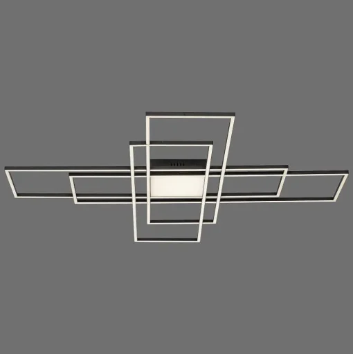 Plafonnier Paul Neuhaus Q-Asmin Led Noir, 2 Lumieres, Telecommandes