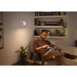 Plafonnier Philips Hue Buckram Led Blanc, 1 Lumiere