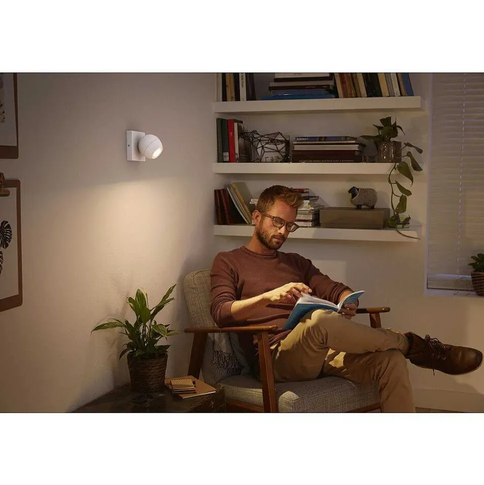 Plafonnier Philips Hue Buckram Led Blanc, 1 Lumiere