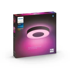 Plafonnier Philips Hue Infuse Led Noir, 1 Lumiere, Changeur De Couleurs