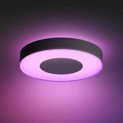 Plafonnier Philips Hue Infuse Led Noir, 1 Lumiere, Changeur De Couleurs