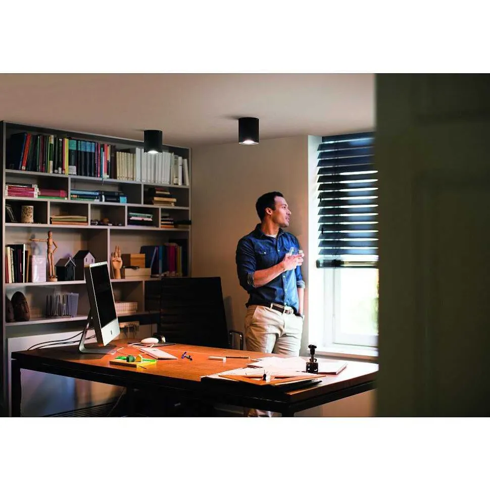 Plafonnier Philips Hue Pillar Led Noir, 1 Lumiere