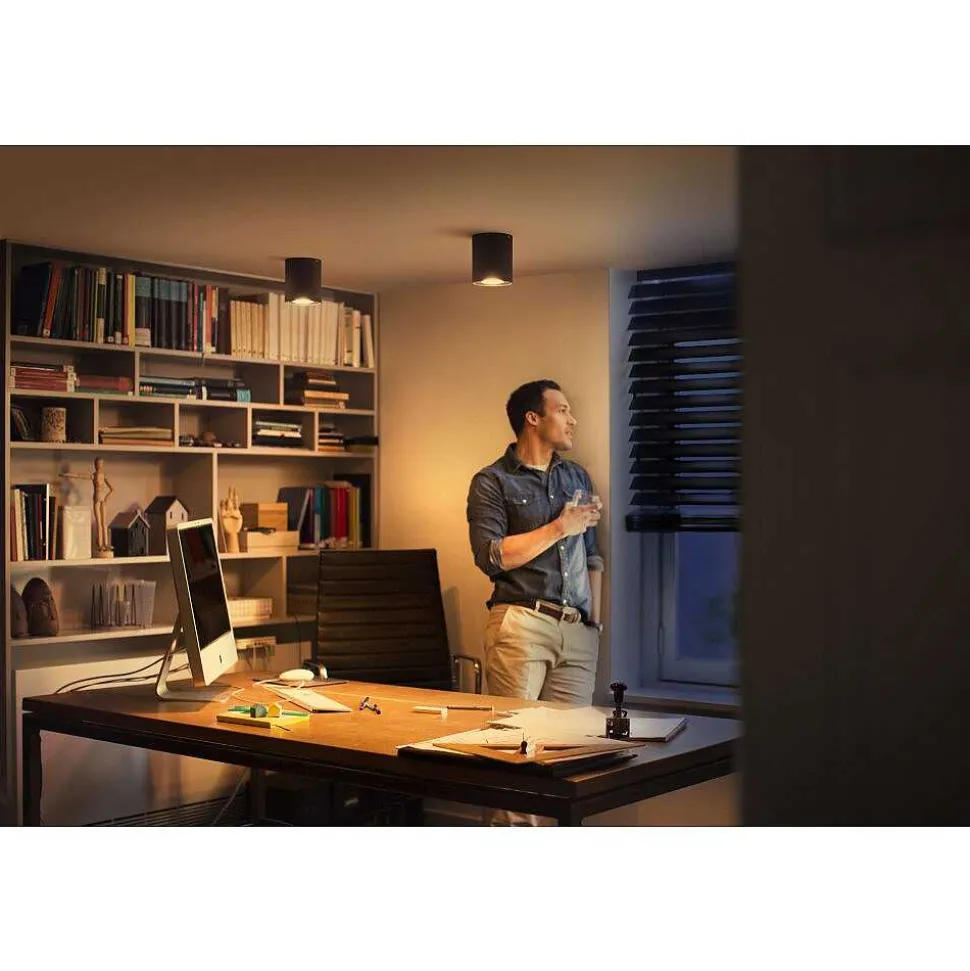 Plafonnier Philips Hue Pillar Led Noir, 1 Lumiere