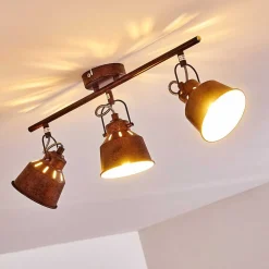 Plafonnier Safari Rouille, 3 Lumieres